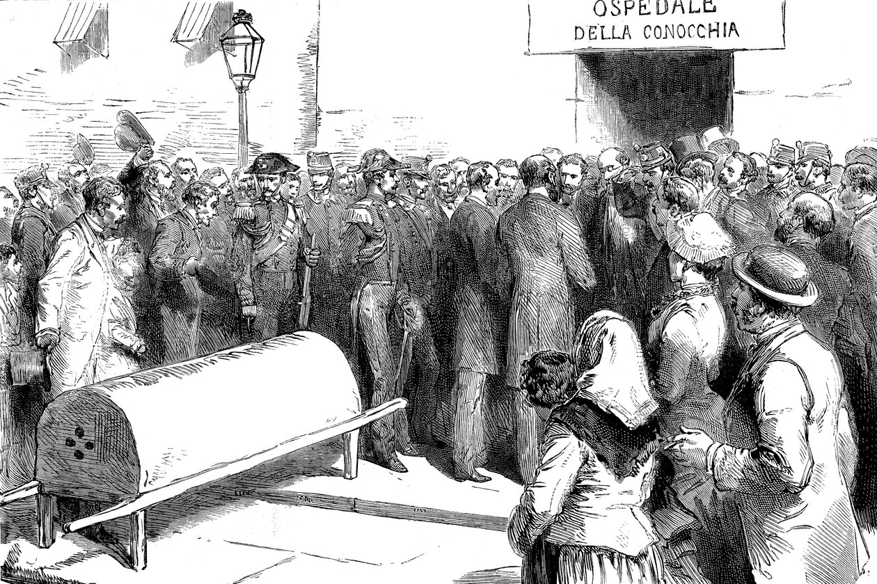 Cholera-epidemie in Napels door Unbekannt