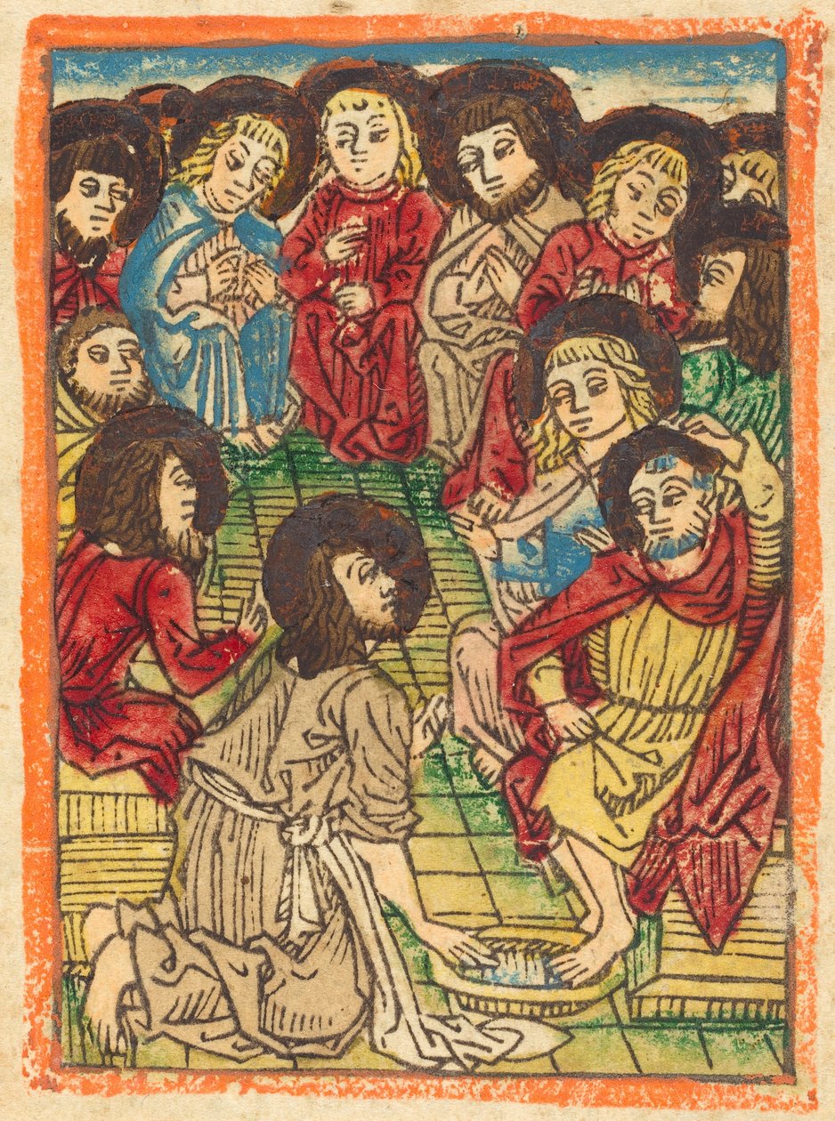 Christus wast de voeten van de apostelen door Unbekannt