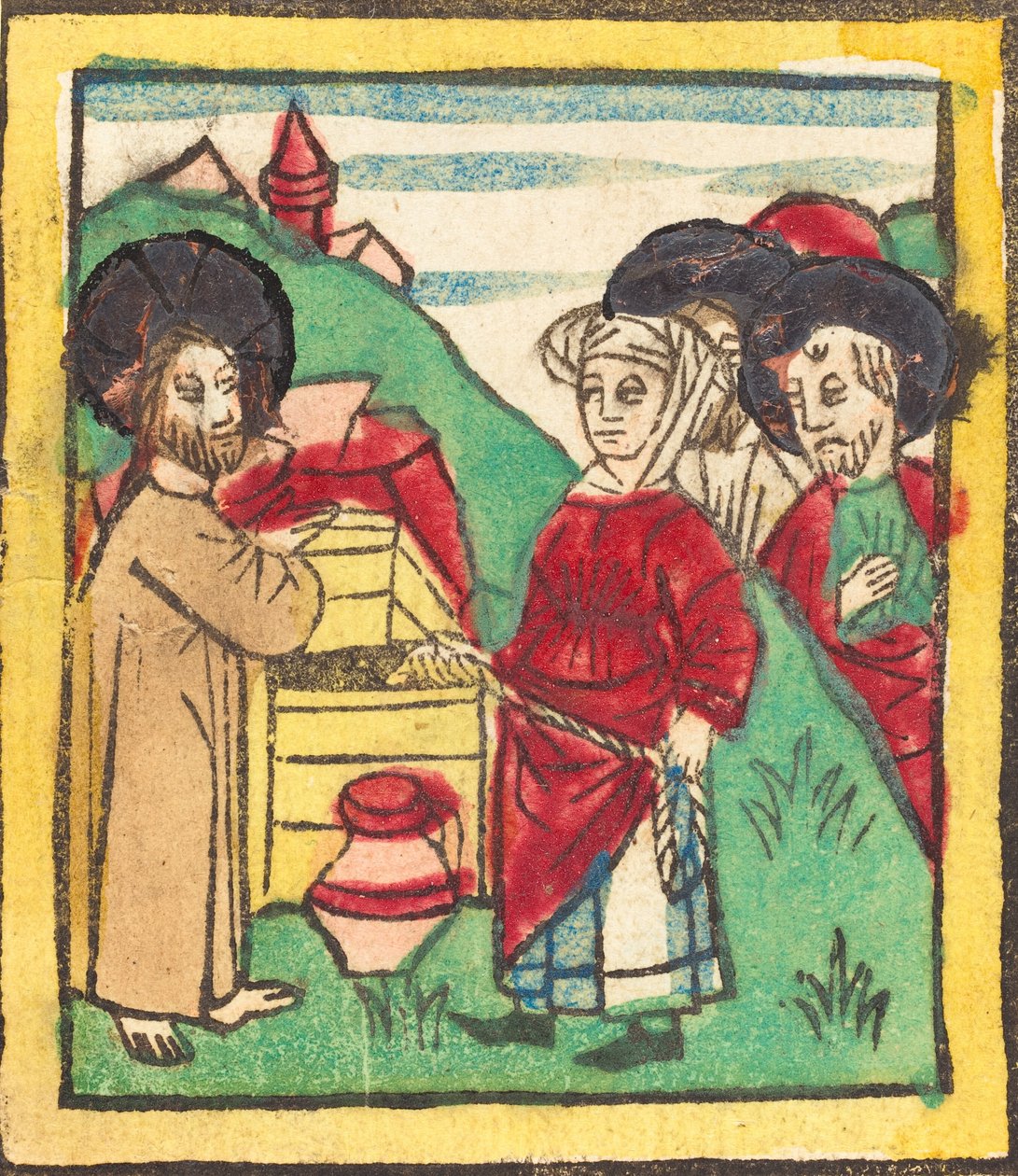 Christus en de vrouw van Samaria, ca. 1440-1460 door Unbekannt