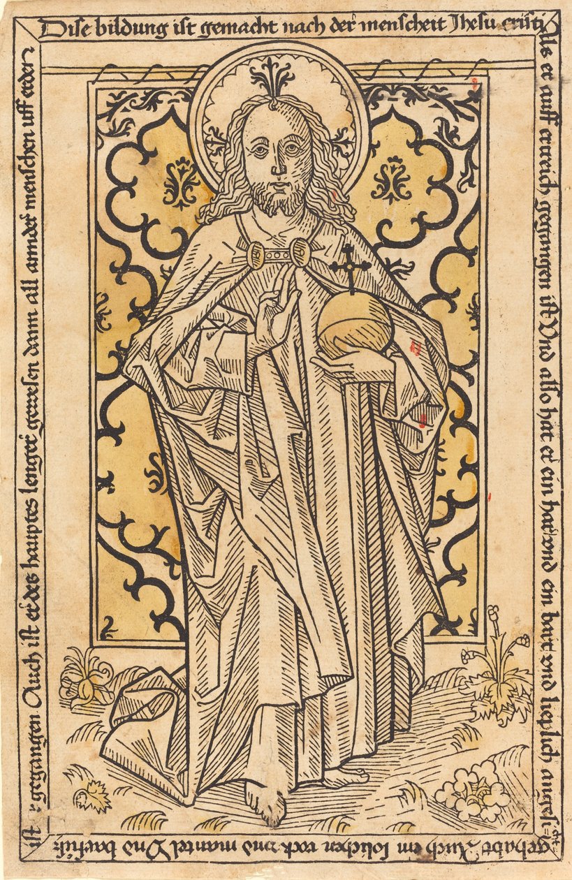 Christus als Salvator Mundi, ca. 1470 door Unbekannt