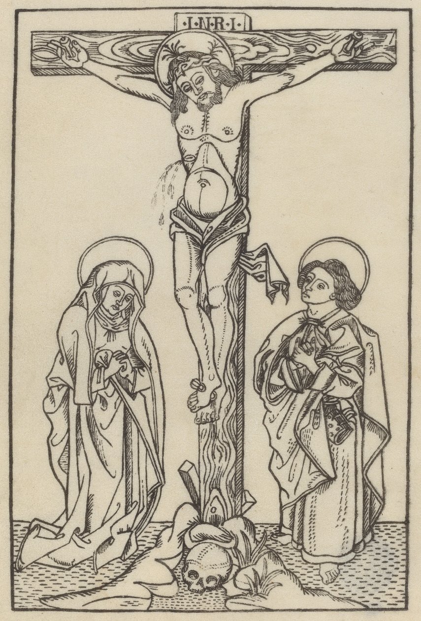 Christus aan het kruis, ca. 1480-1500 door Unbekannt