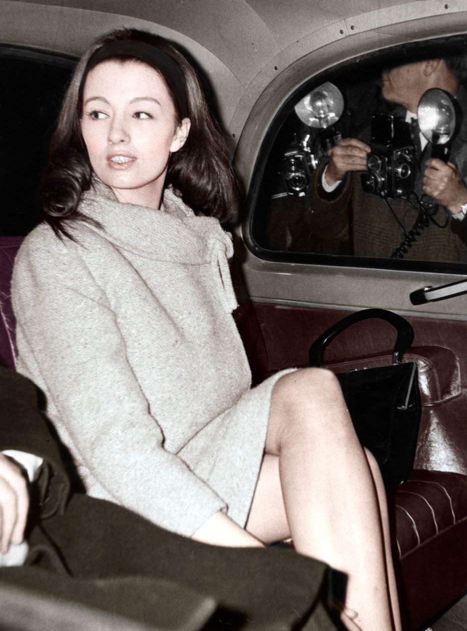 Christine Keeler arriveert bij de Old Bailey, Londen door Unbekannt