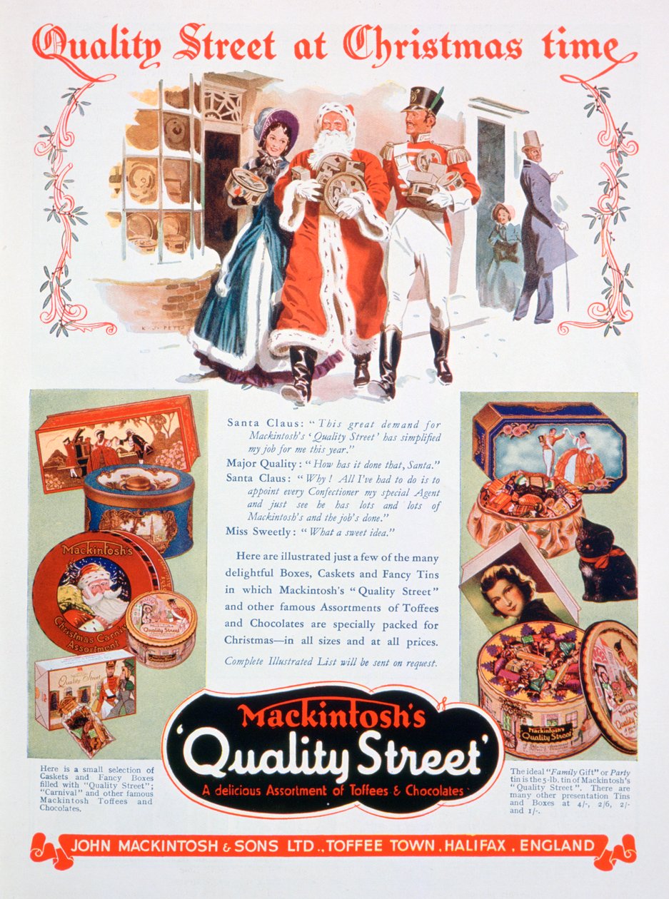 Kerstadvertentie voor Mackintoshs Quality Street, 1937 door Unbekannt