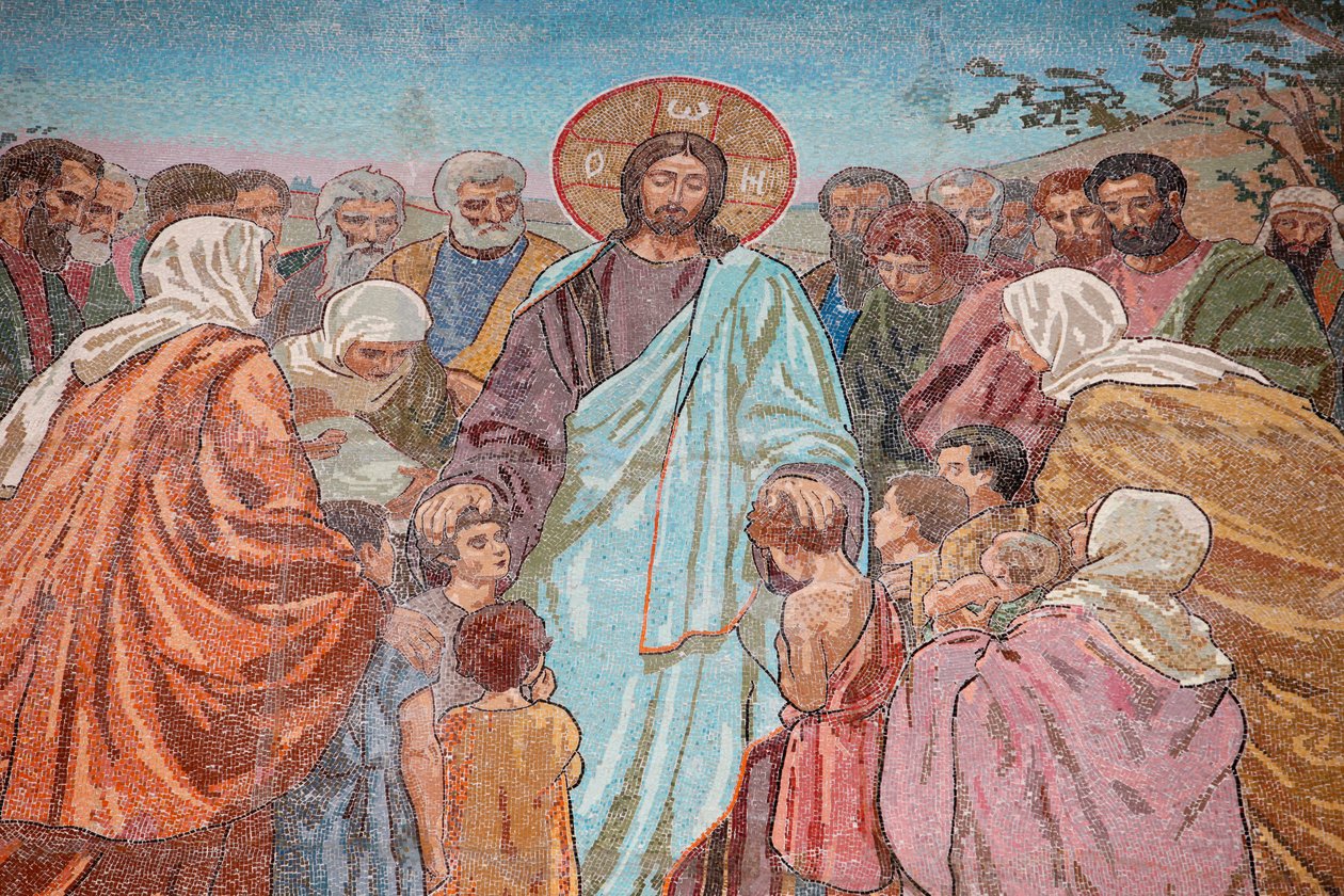 Kerk van de Verlosser op het Bloed of Kerk van de Opstanding; De zegen van de kinderen; Sint-Petersburg, Rusland door Unbekannt