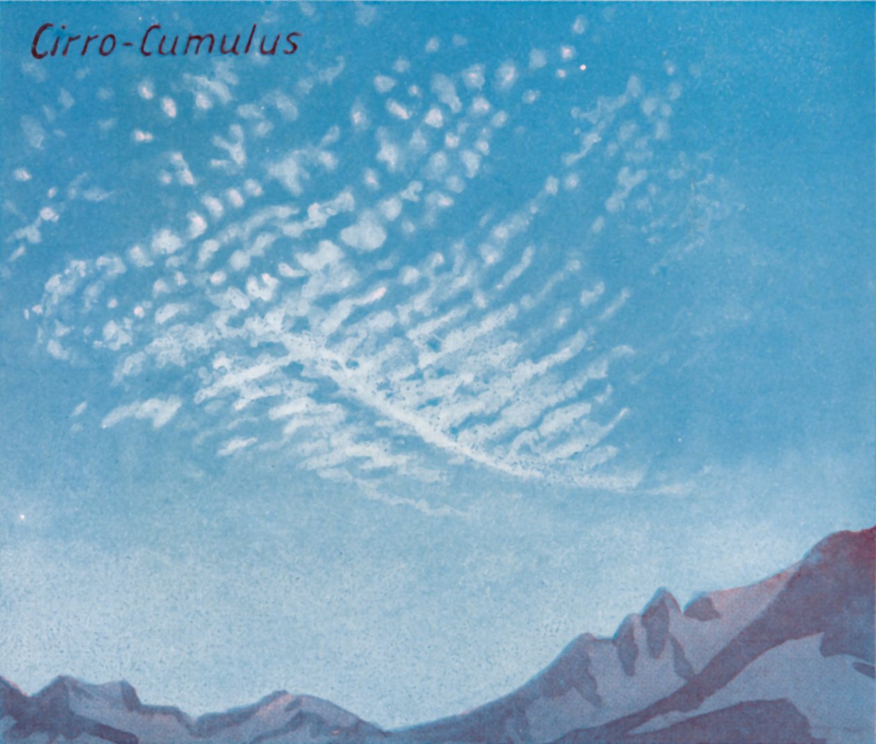 Cirro-Cumulus - Een dozijn van de belangrijkste wolkenvormen in de lucht, 1935 door Unbekannt