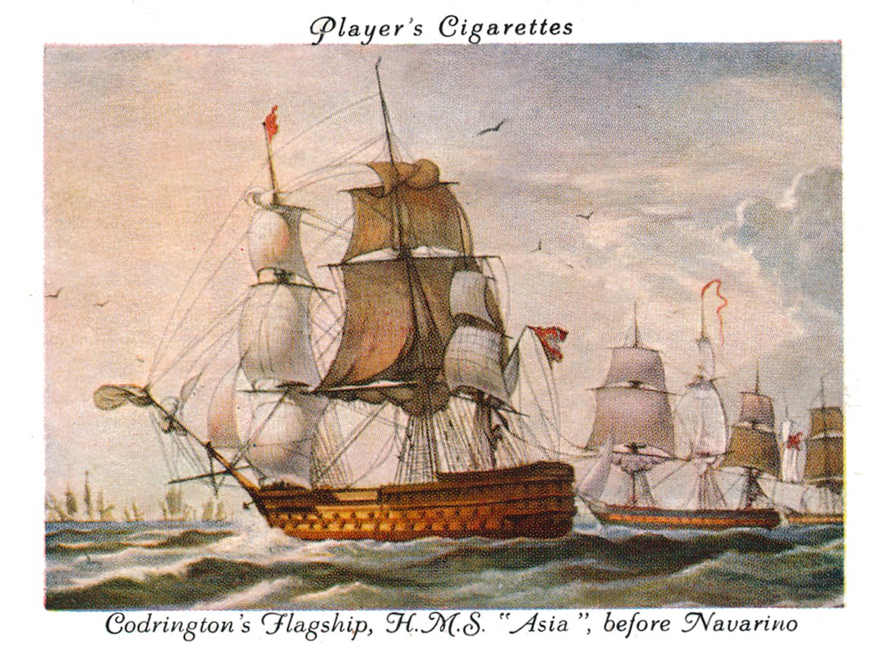 Codringtons vlaggenschip, H.M.S. Asia, voor Navarino, 1936 door Unbekannt