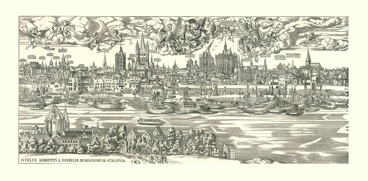 Keulen aan de Rijn in 1530 door Unbekannt