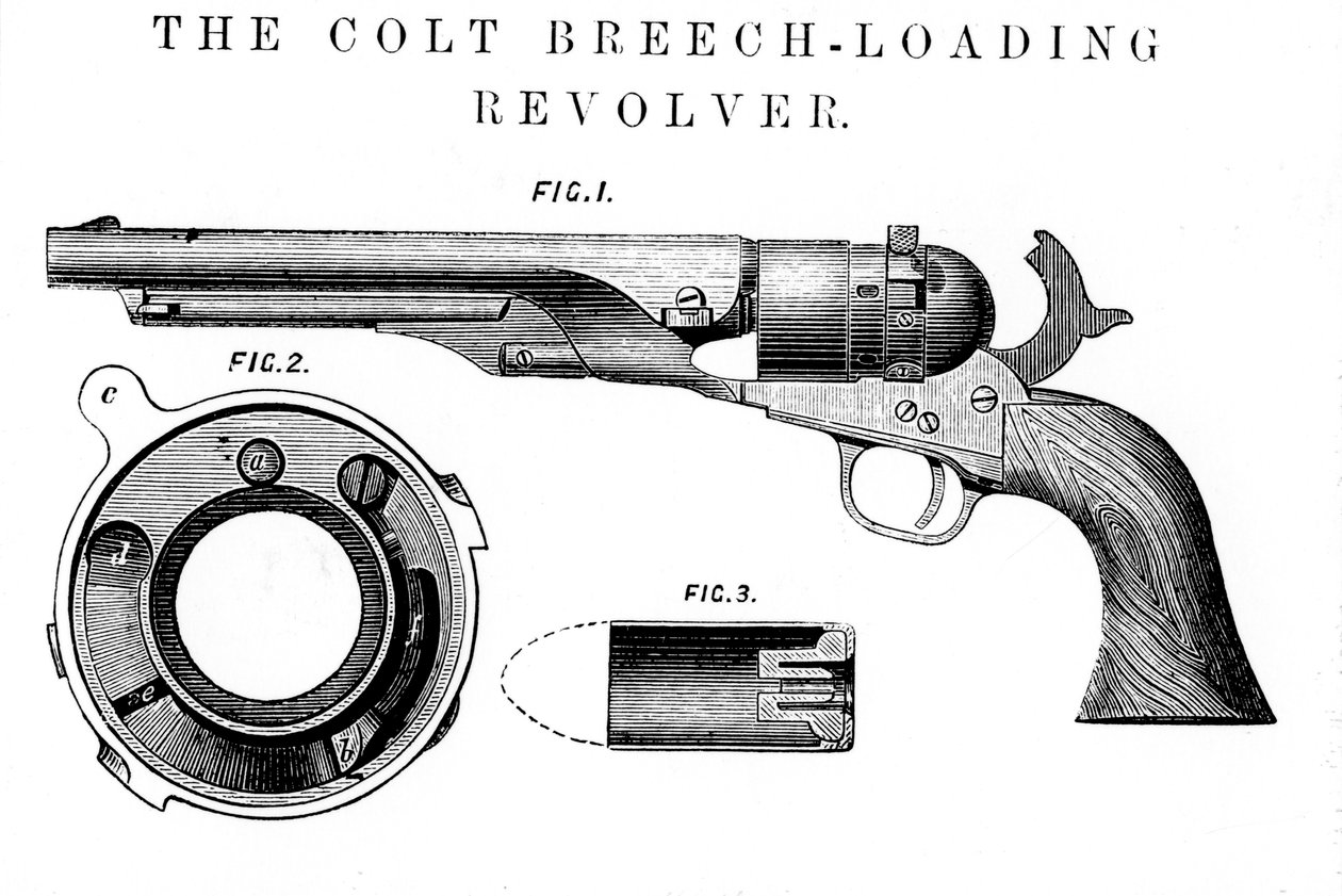 Colt Frontier revolver, uitgevonden door Samuel Colt 1814-62, ca. 1850 door Unbekannt
