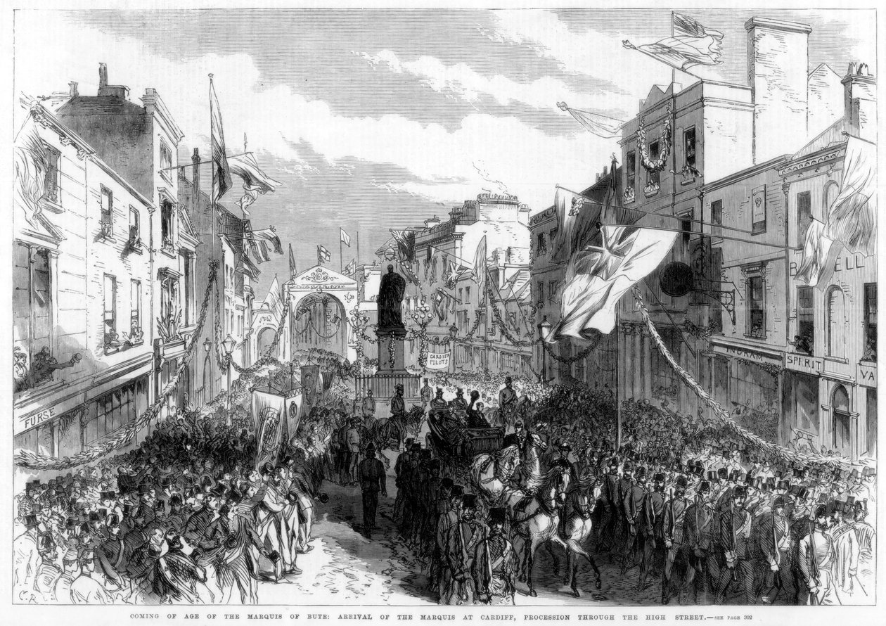 Volwassenwording van de Markies van Bute, Cardiff, Wales, 1868 door Unbekannt