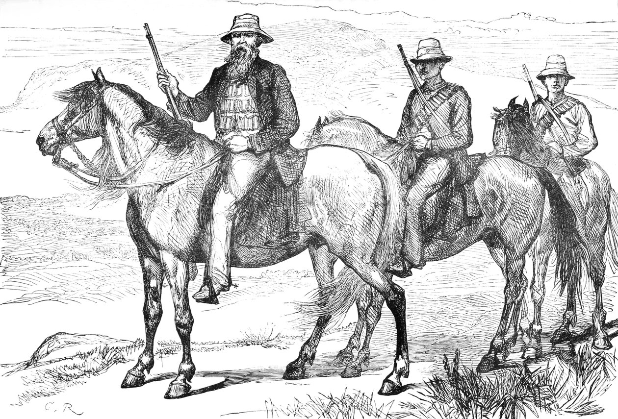 Commandant Piet Uys, van de Transvaal Mounted Volunteers, c1880 door Unbekannt
