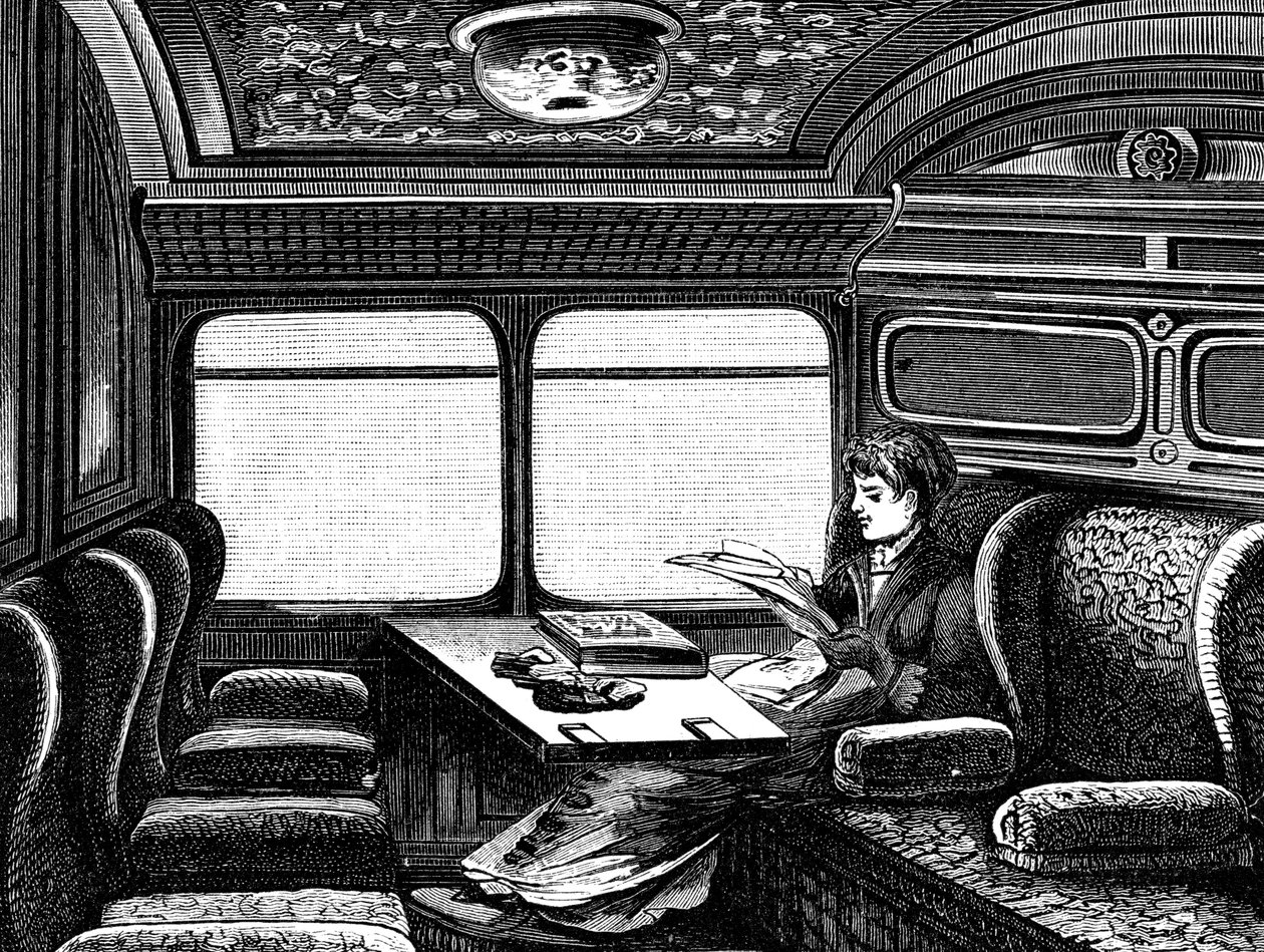Compartiment in de Orient Express gereserveerd voor vrouwen, ca. 1895 door Unbekannt