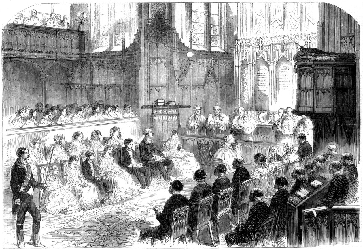 Bevestiging van de prinses koninklijk, Windsor Castle, 1856 door Unbekannt
