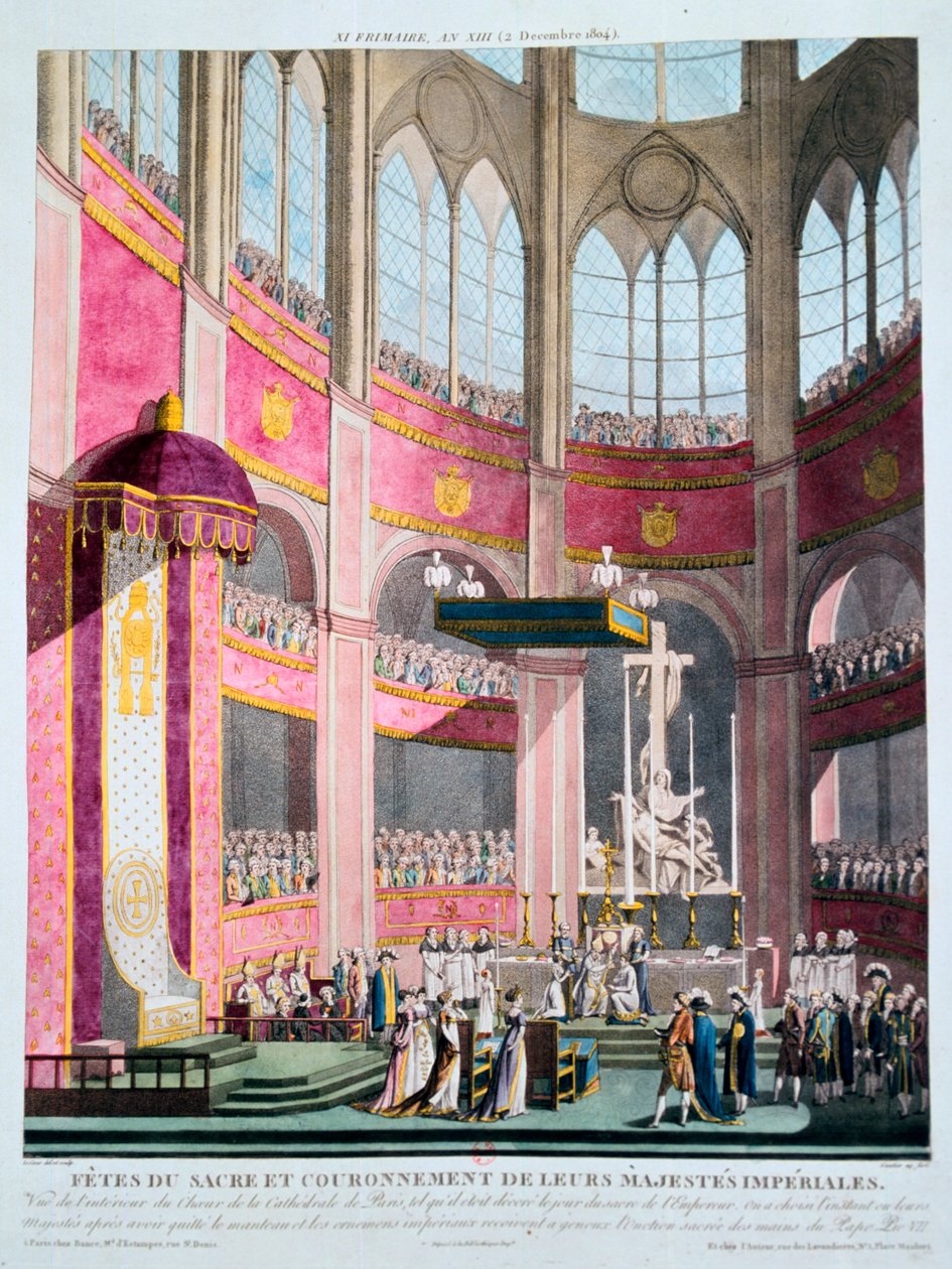 Wijding van Napoleon en kroning van Josephine door paus Pius VII, 2 december 1804 door Unbekannt