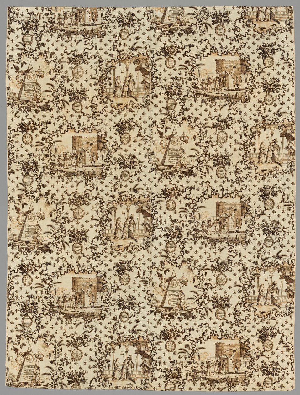 Koperplaat bedrukt linnen, 1789-1791 door Unbekannt
