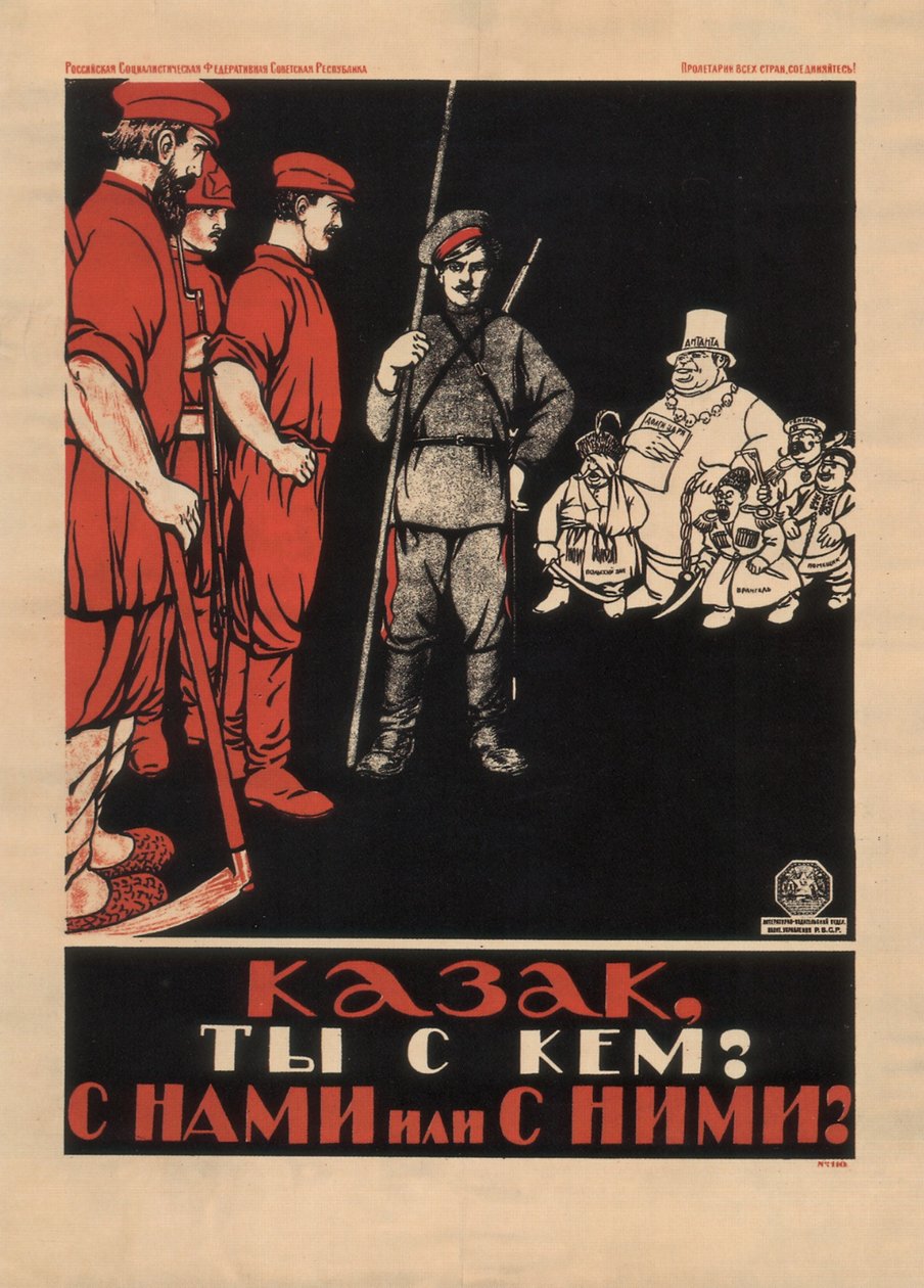Kozak! Aan welke kant sta je? Ben je bij ons of bij hen, 1920 door Unbekannt