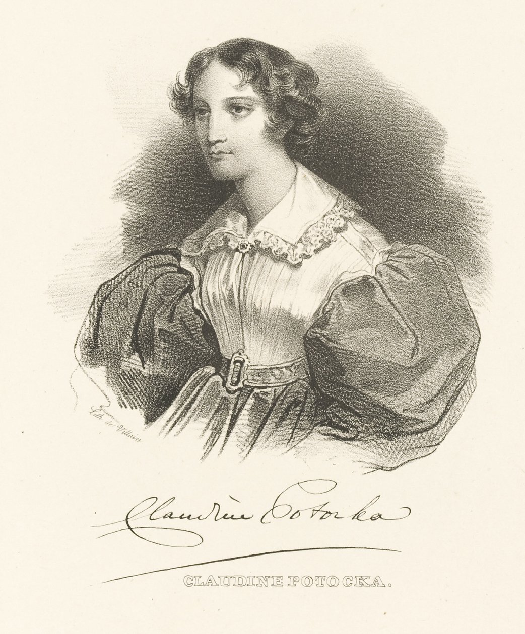Gravin Klaudyna Claudine Potocka, geboren Dzialynska 1801-1836, ca. 1830 door Unbekannt