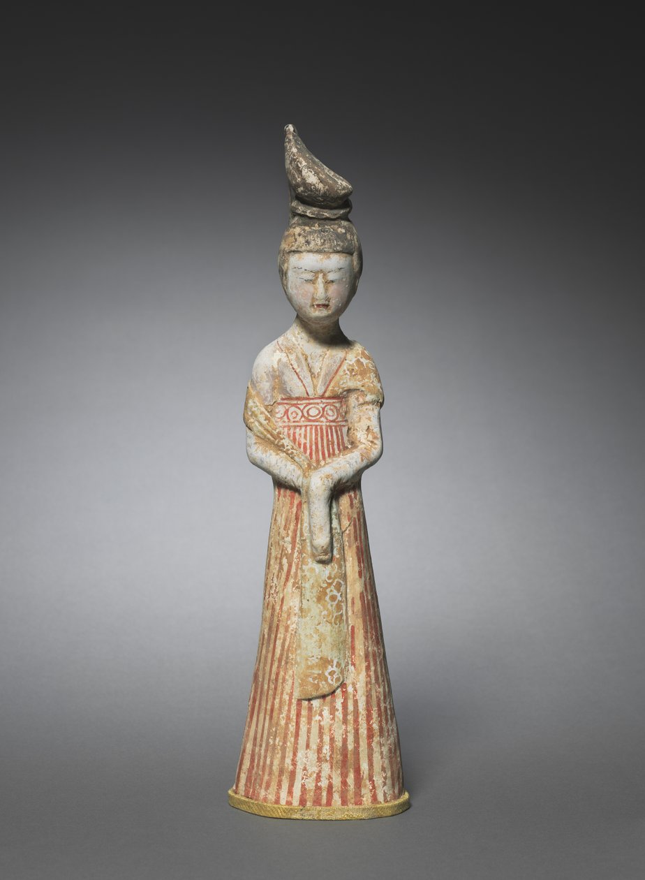 Hofdame met hoge knot, ca. 700-750 door Unbekannt