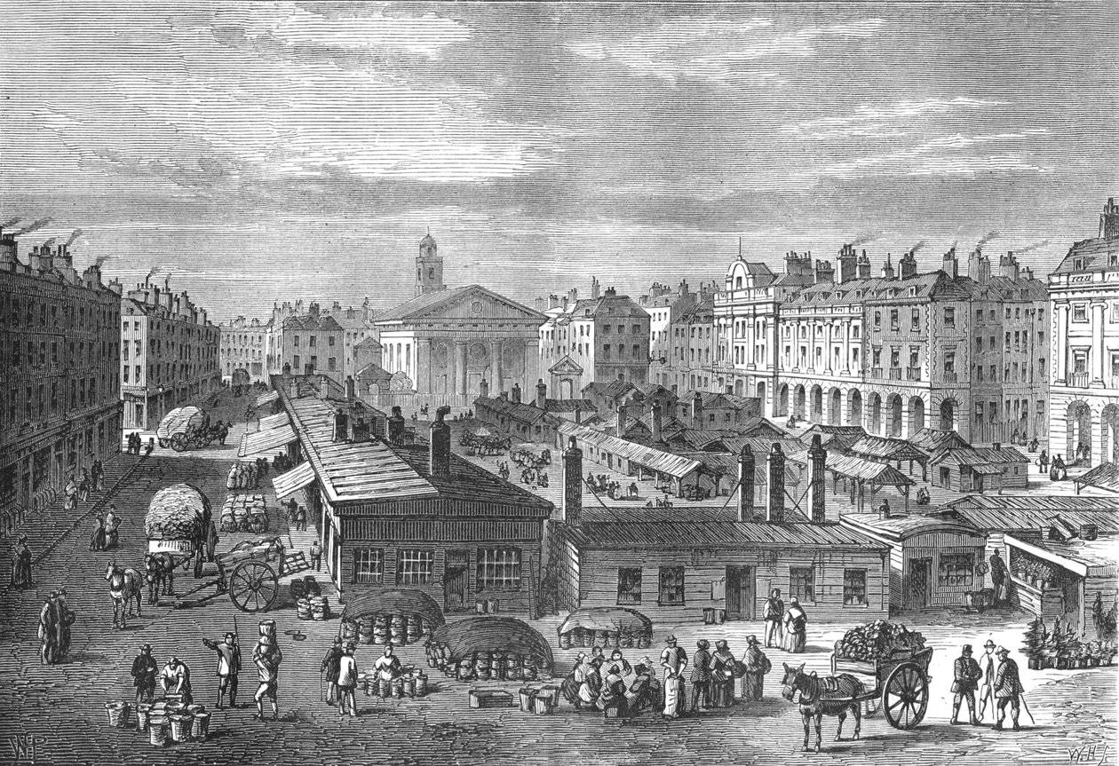 Covent Garden Markt, ca. 1820, 1897 door Unbekannt