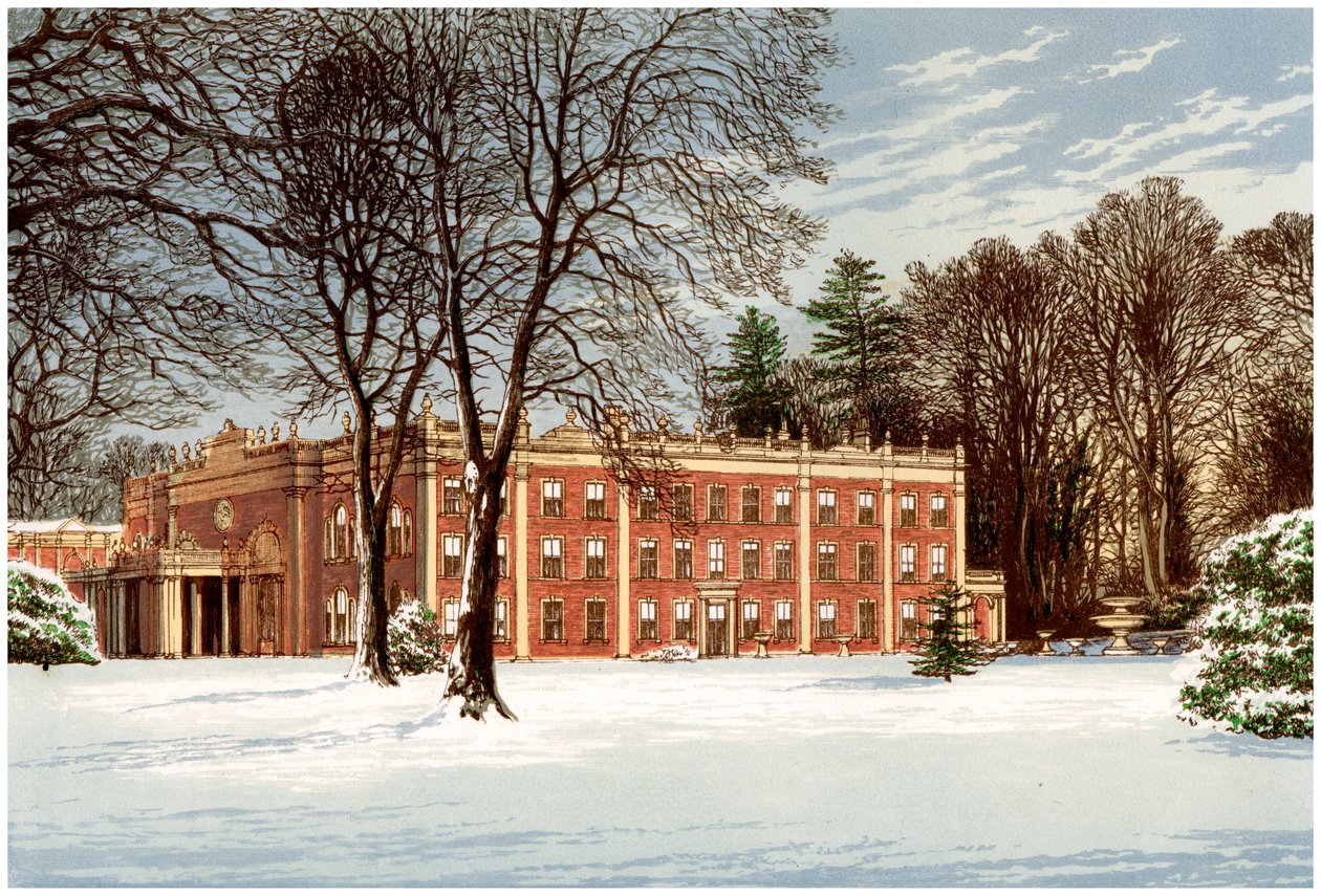 Cranbury Park, Hampshire, huis van de familie Chamberlayne, ca. 1880 door Unbekannt