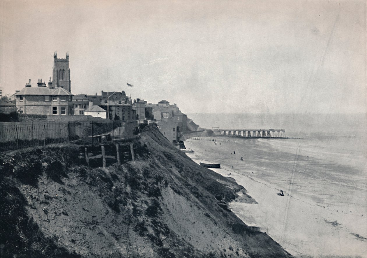 Cromer - De kerk op de kliffen, 1895 door Unbekannt
