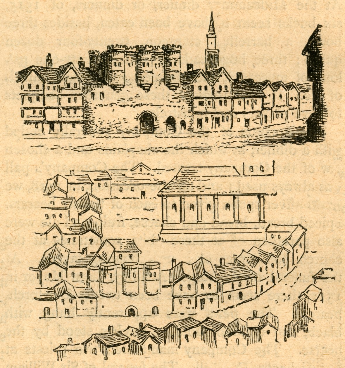 Cromwell House, van Aggass Map, 1897 door Unbekannt