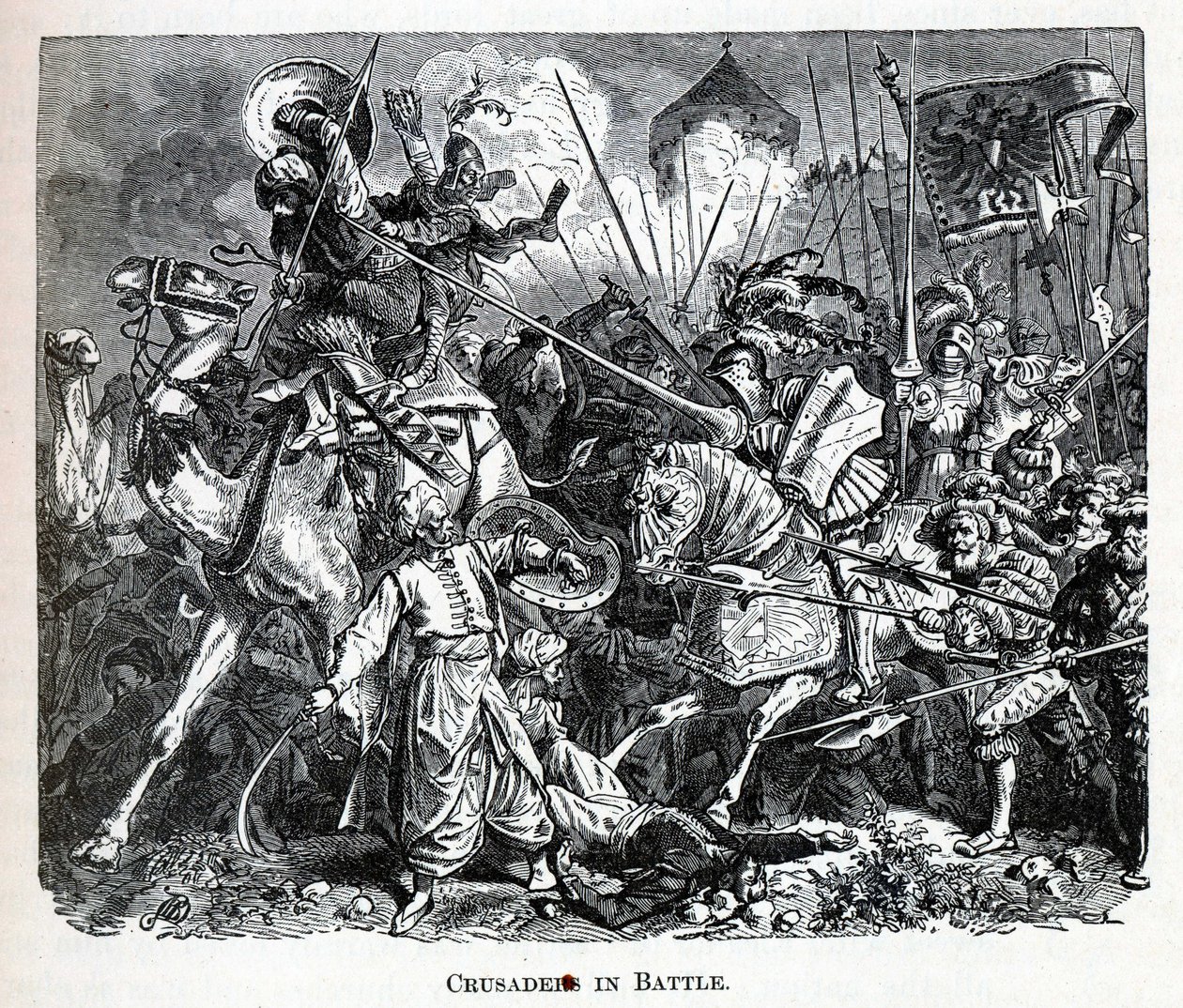 Kruisvaarders in de strijd, 1882 door Unbekannt