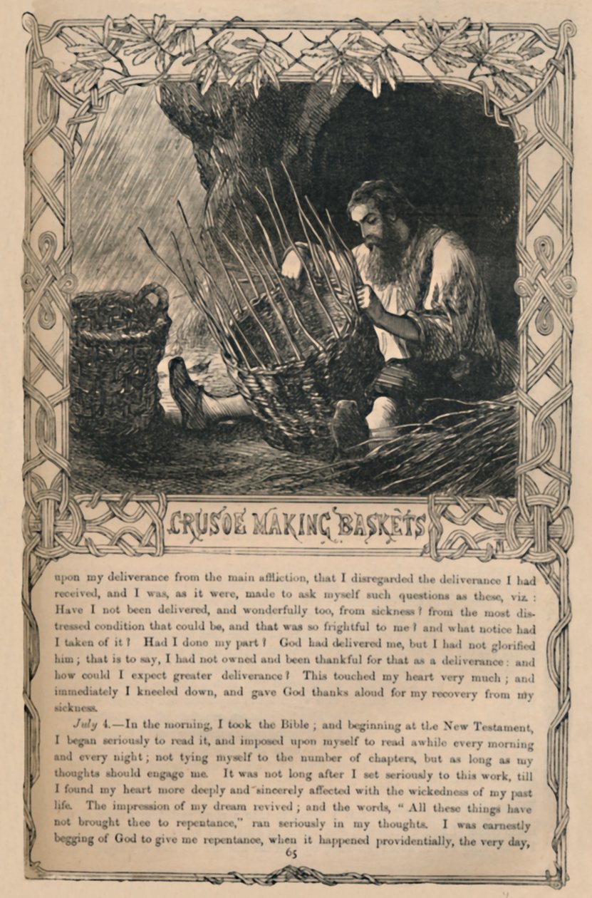 Crusoe maakt manden, c1870 door Unbekannt