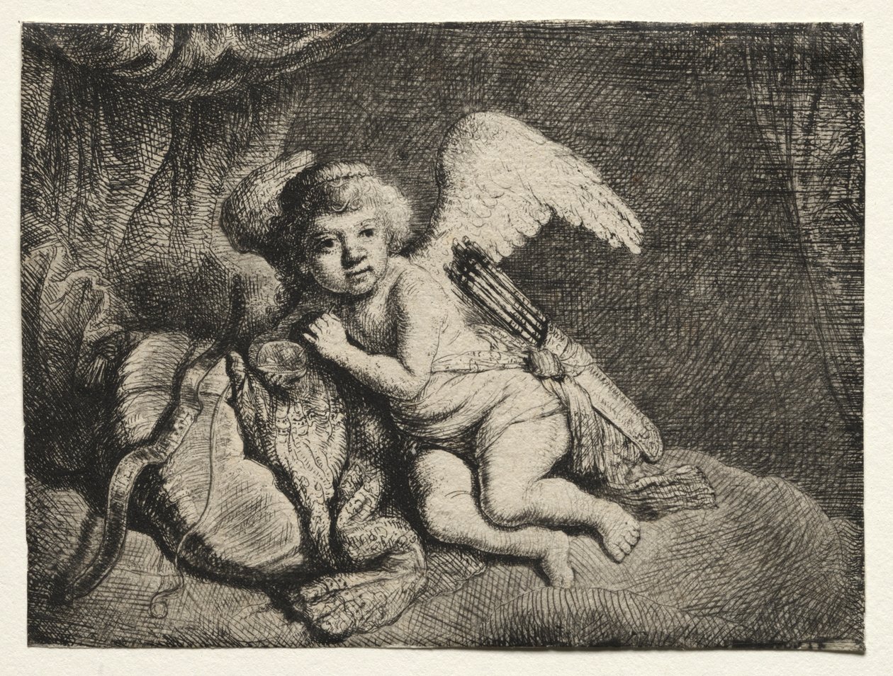 Rustende Cupido, 1600s door Unbekannt