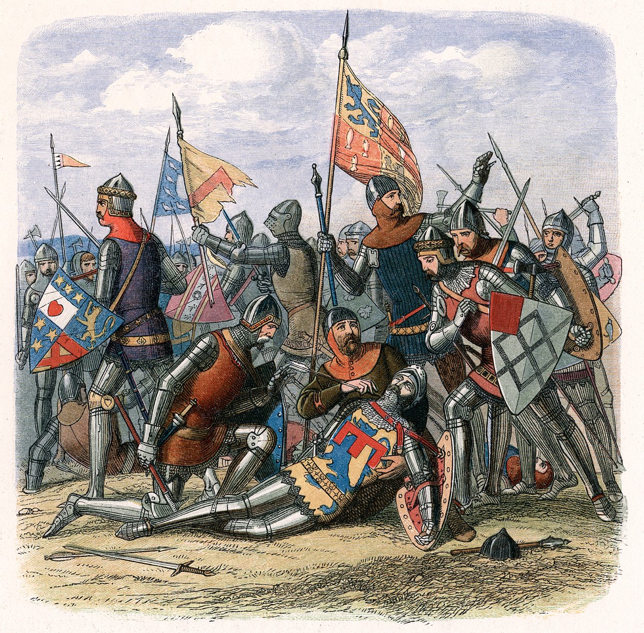 Dood van Henry Percy Harry Hotspur in de Slag bij Shrewsbury door Unbekannt
