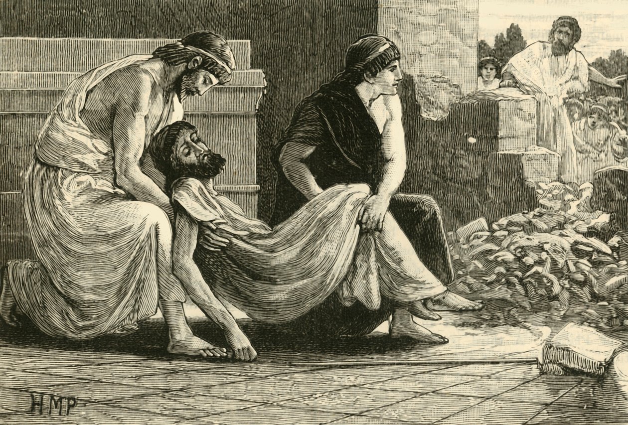 De Dood van Pausanias, 1890 door Unbekannt