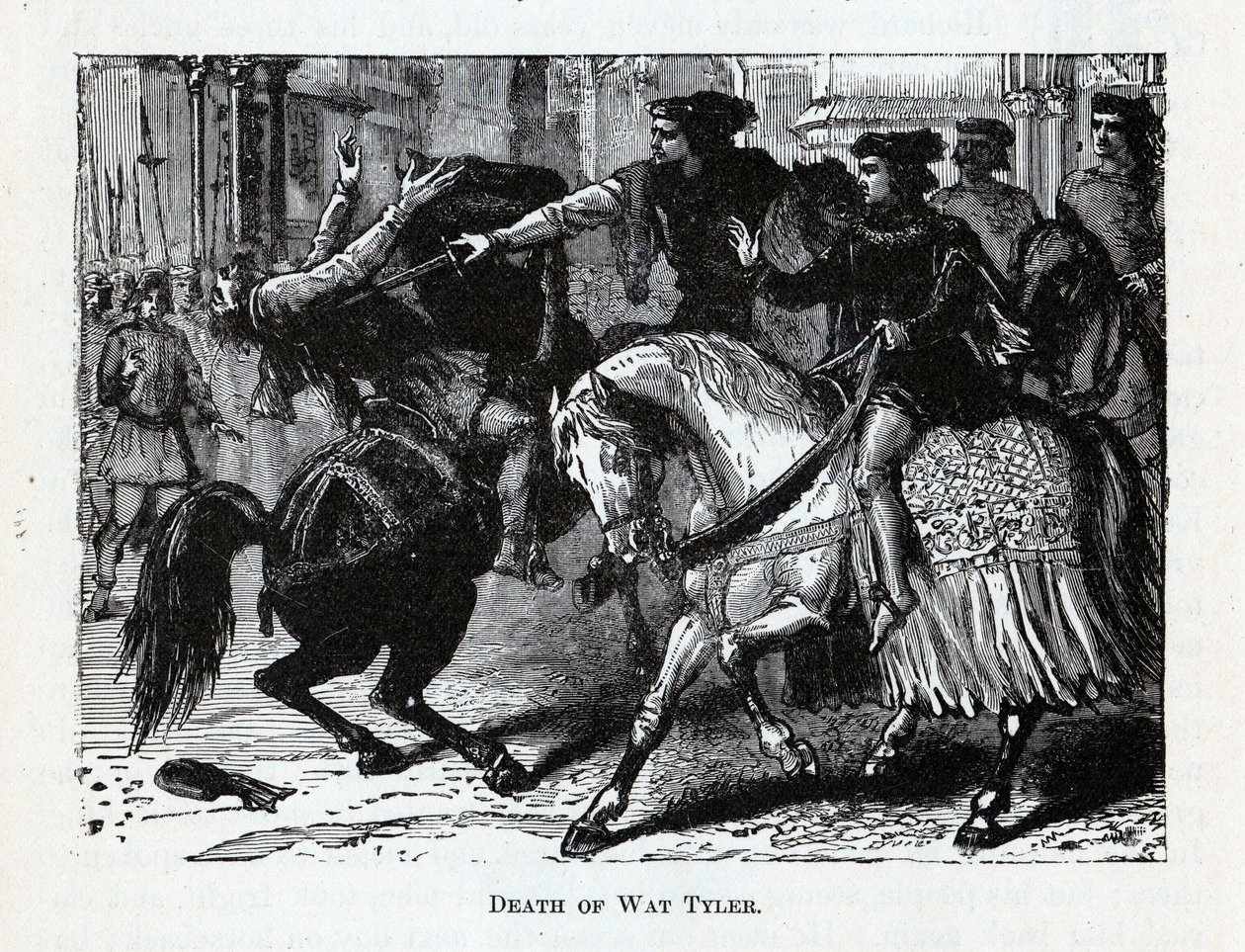 Dood van Wat Tyler, 1882 door Unbekannt