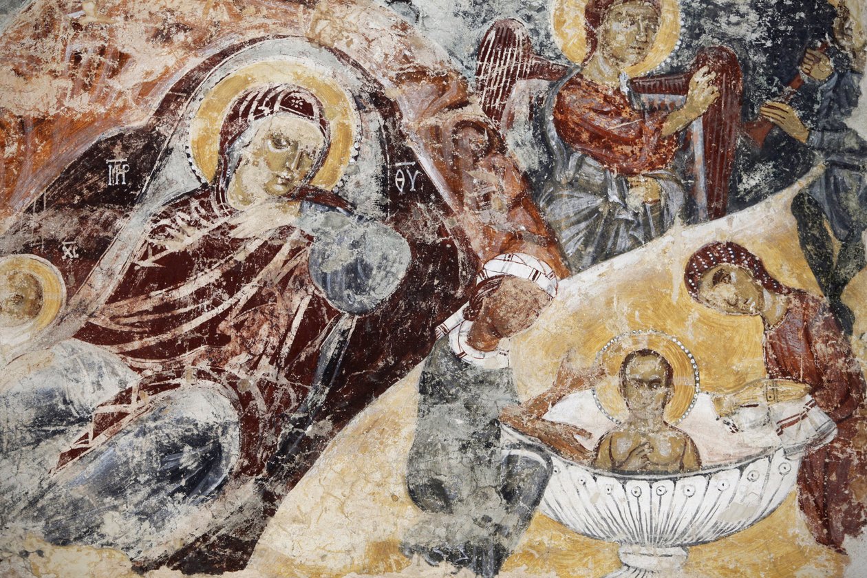 Verweerde fresco in de Santa Maria dell