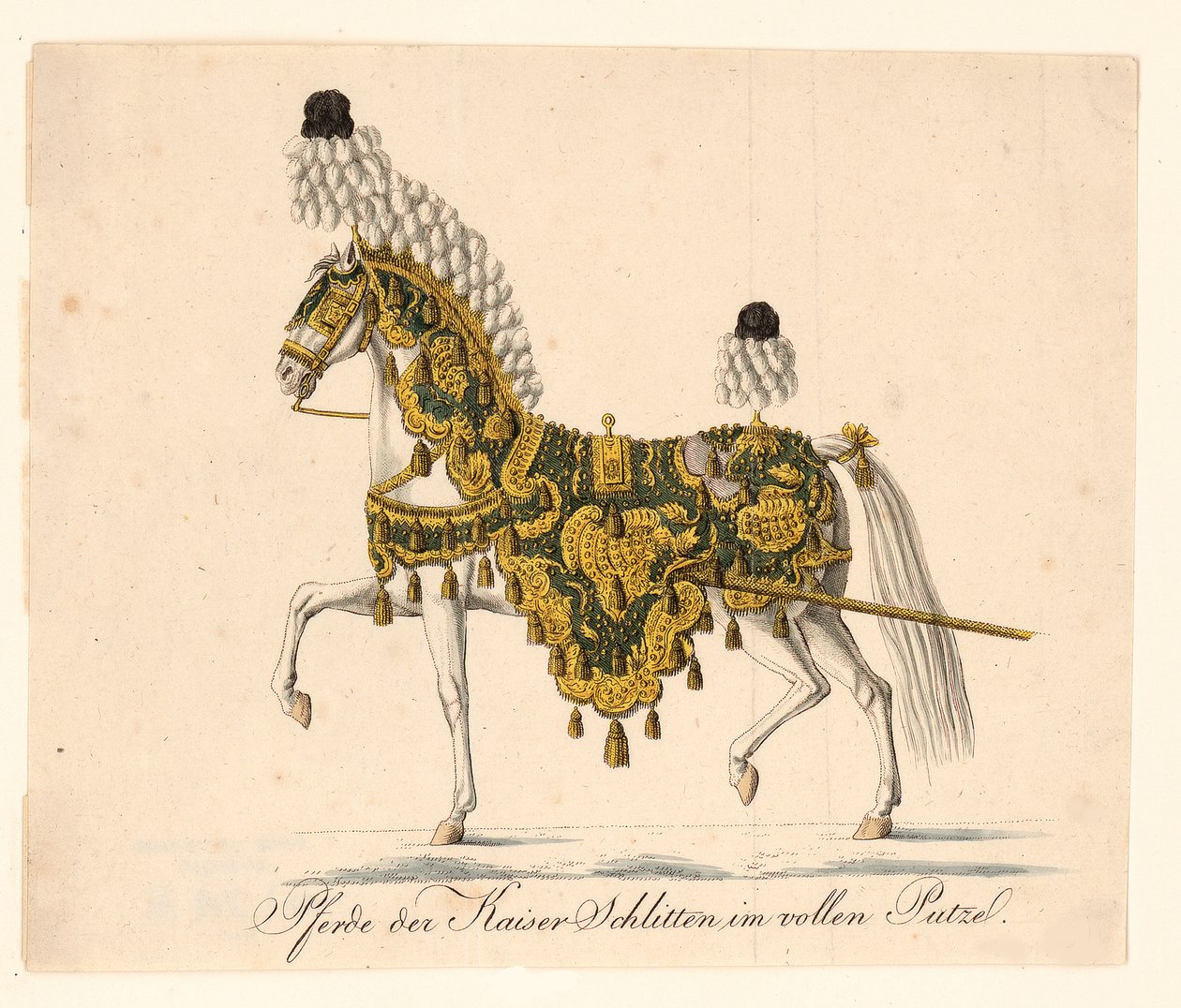 Versierde paardenmeubels van de ceremoniële koetsen van de keizer, 1815 door Unbekannt