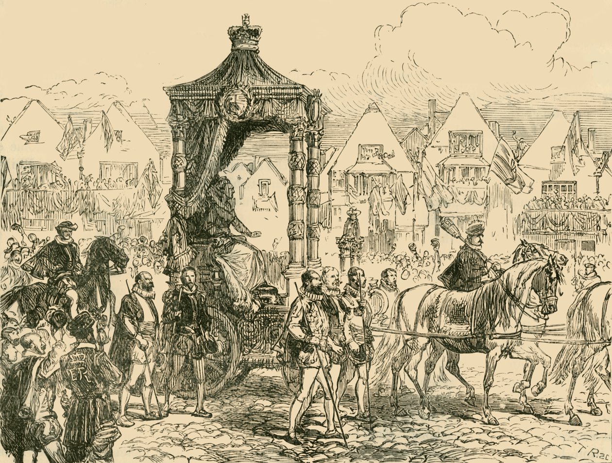 Nederlaag van de Armada: Dankdienst in St. Pauls, 1558, 1890 door Unbekannt