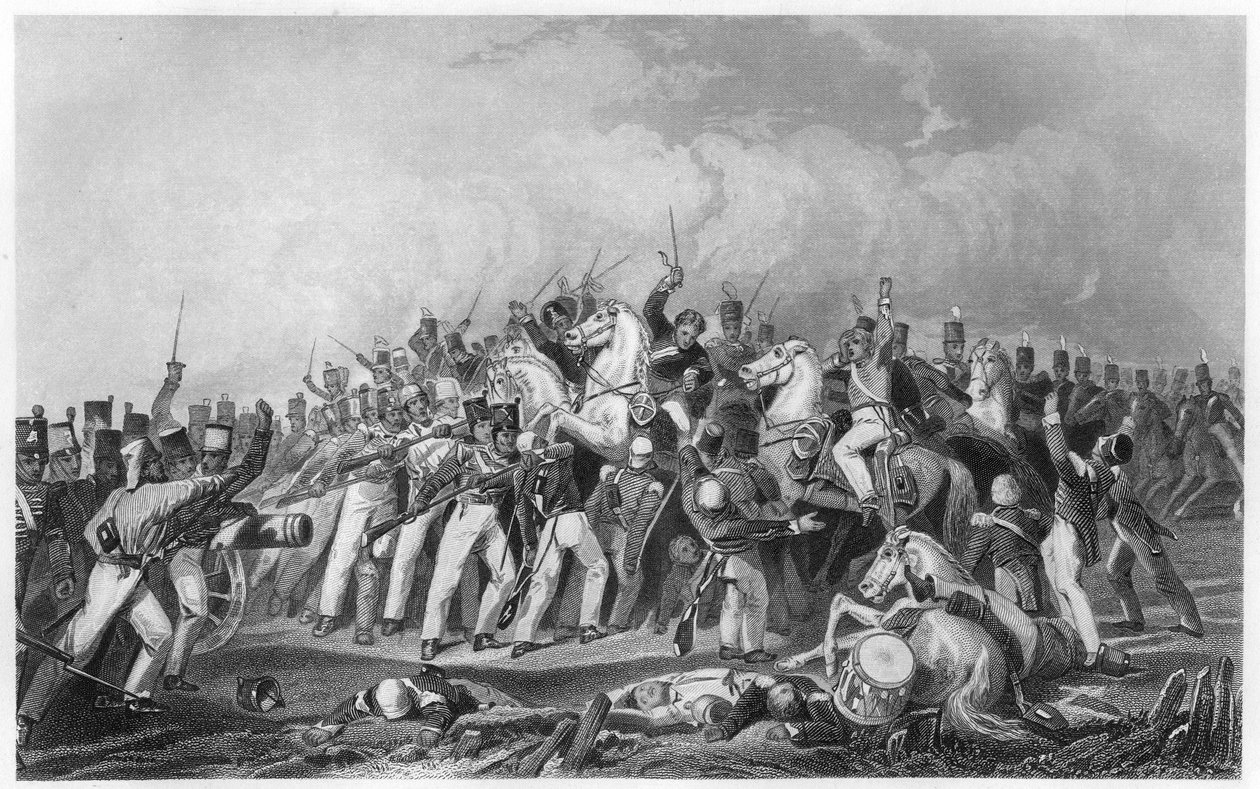 Nederlaag van de Sealkote Muiters door de kolom van Generaal Nicholson, 1857, ca. 1860 door Unbekannt