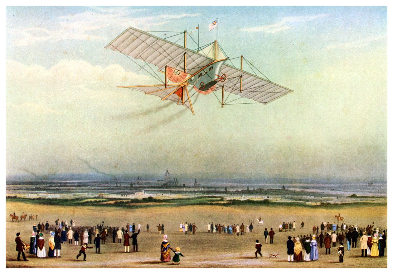 Ontwerp voor een luchtstoomwagen, 1843 door Unbekannt