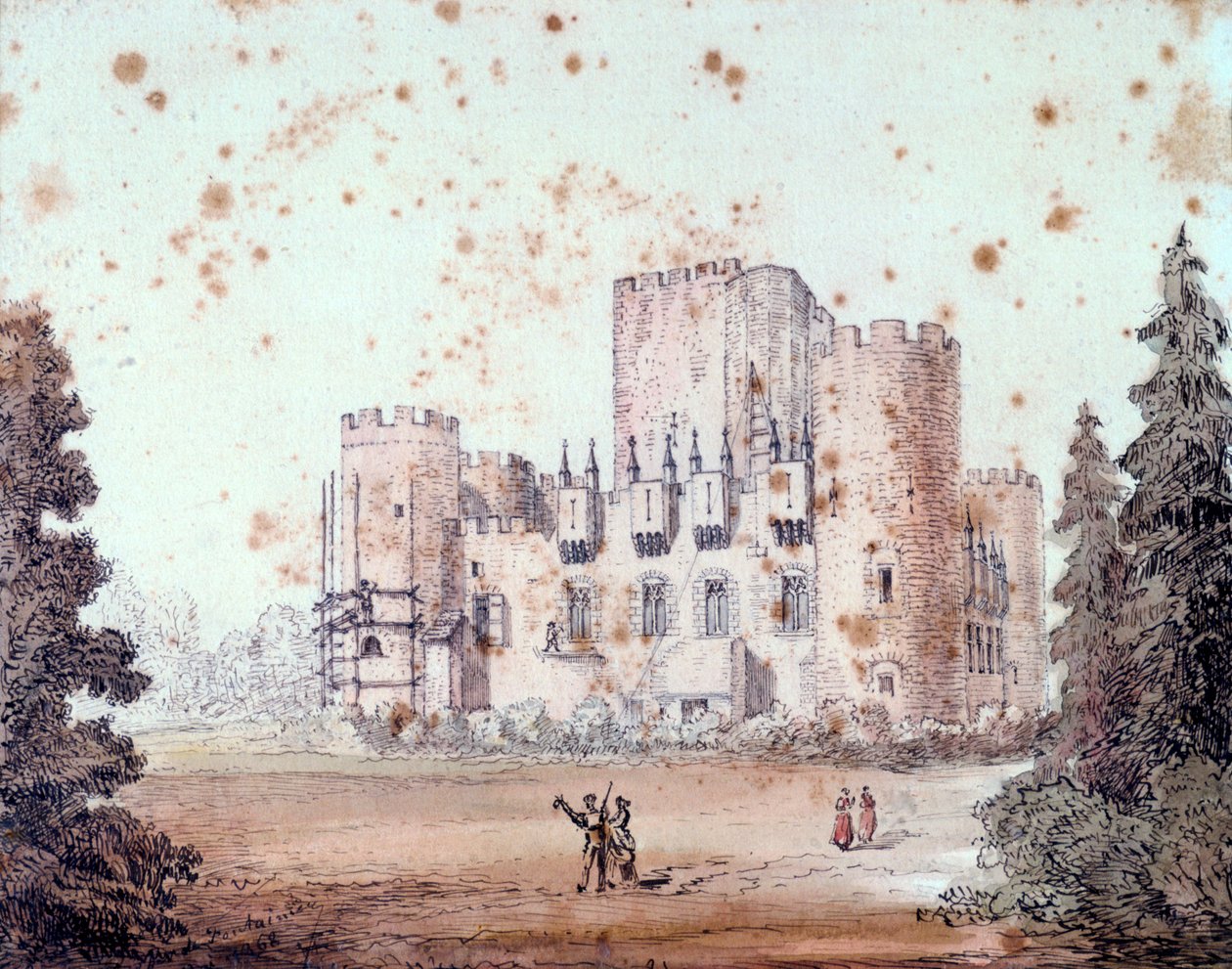 Ontwerp voor de buitenkant van een gebouw, 1868 door Unbekannt