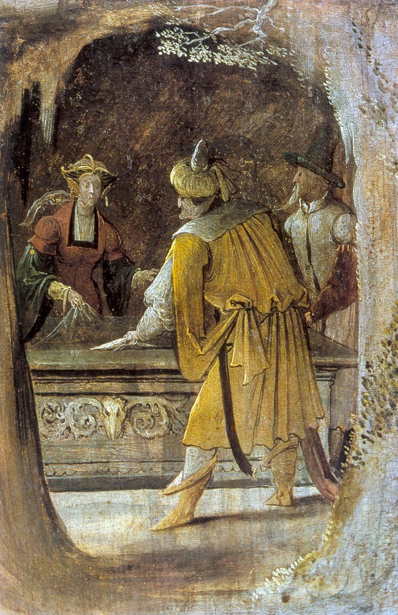 Detail van het altaarstuk van St. Anthony (detail) door Unbekannt