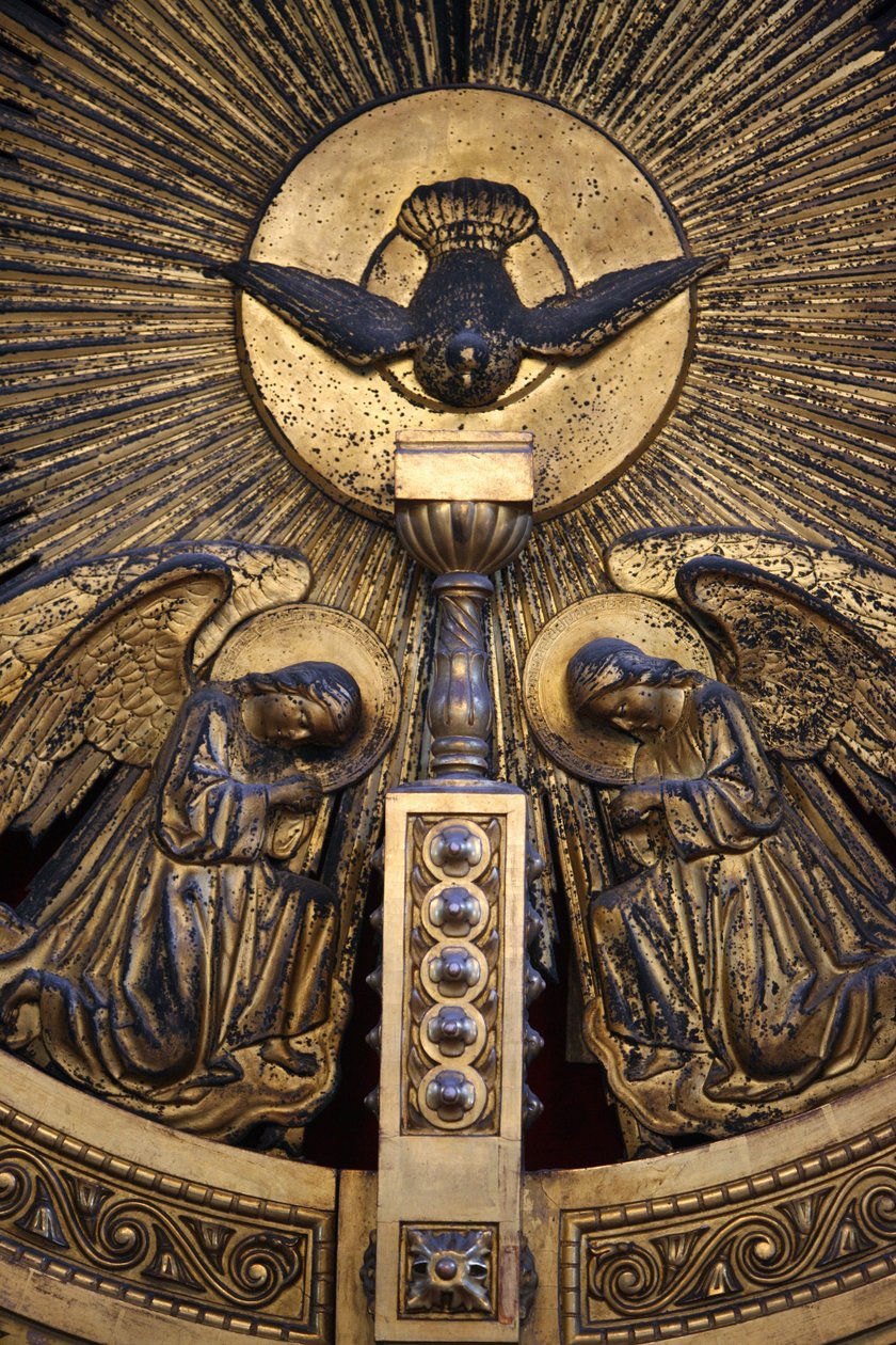 Detail van het iconostase van de Bulgaarse kerk van Sint Stefanus, Istanbul, Turkije door Unbekannt