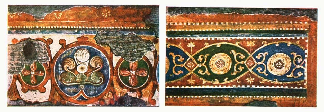 Detail van fries van de Basiliek van het Heilig Kruis, Rome, Italië, 1928 door Unbekannt
