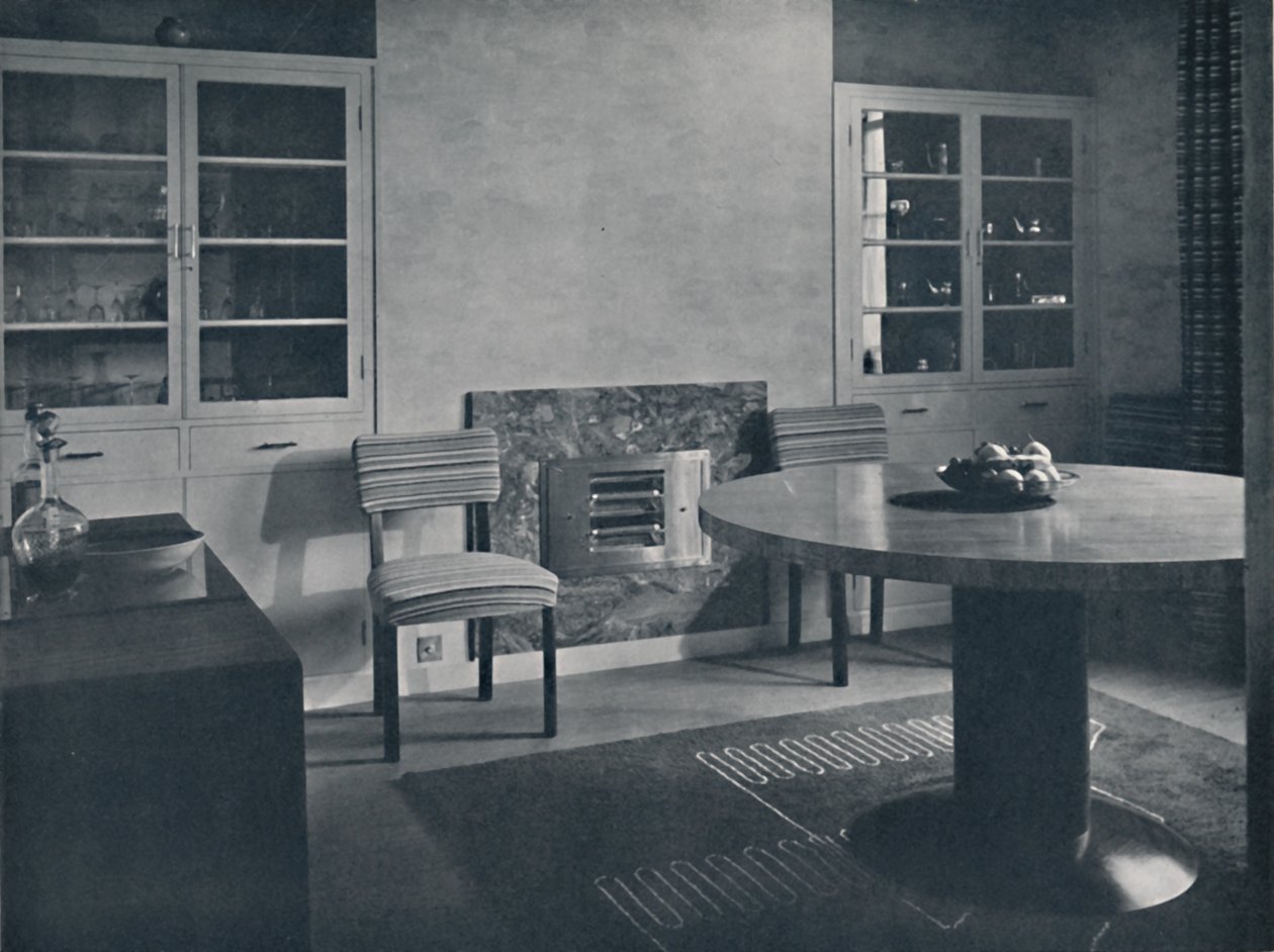 Eetkamer voor een huis in Highgate Village, Londen, 1936 door Unbekannt