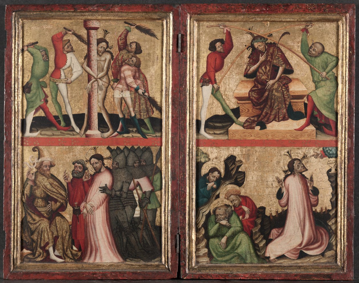 Diptiek met de Passie van Christus, ca. 1400 door Unbekannt