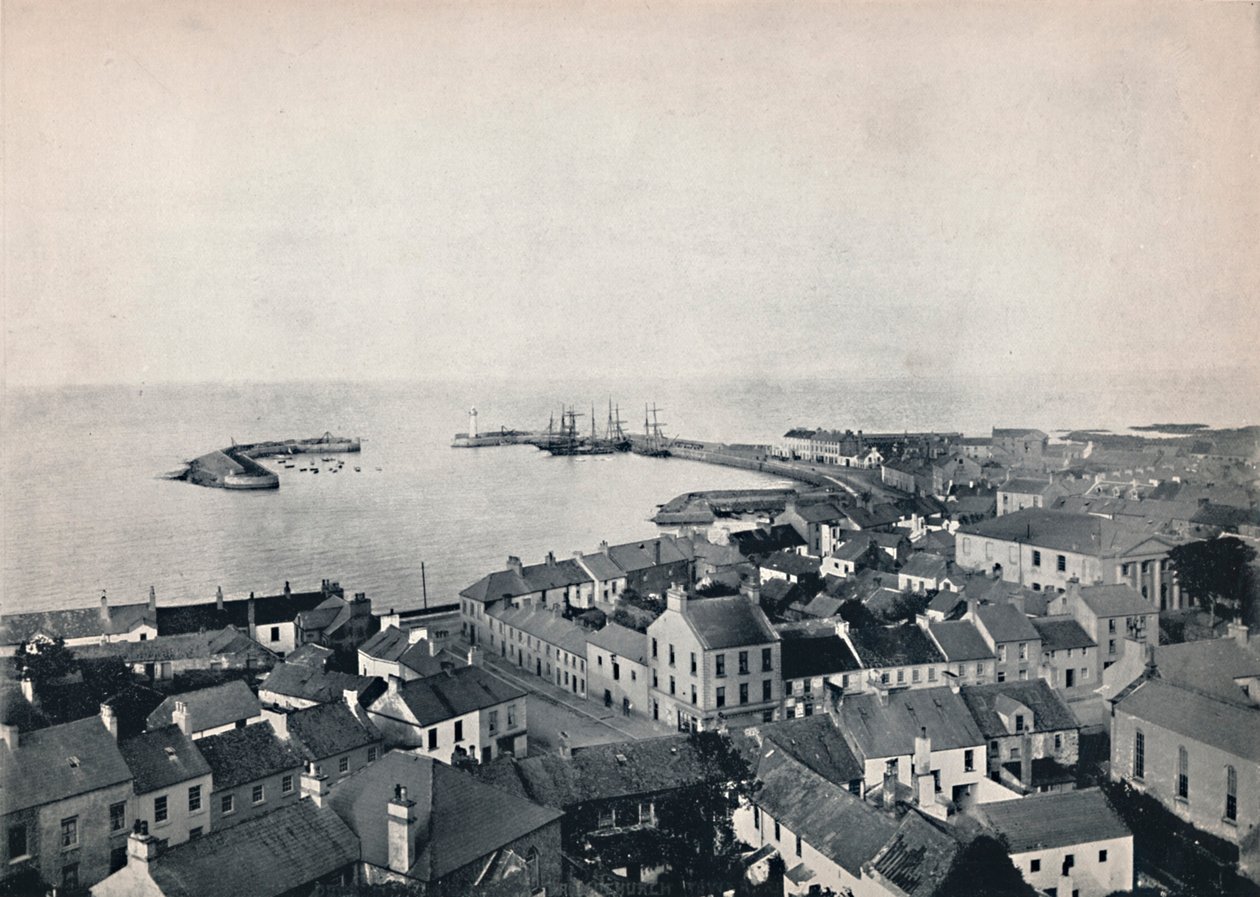 Donaghadee - Uitzicht vanaf de kerktoren, met zicht op de haven, 1895 door Unbekannt