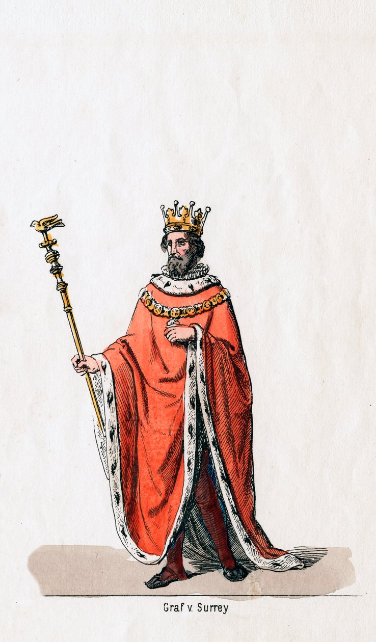 Graaf van Surrey, kostuumontwerp voor Shakespeares toneelstuk, Henry VIII door Unbekannt