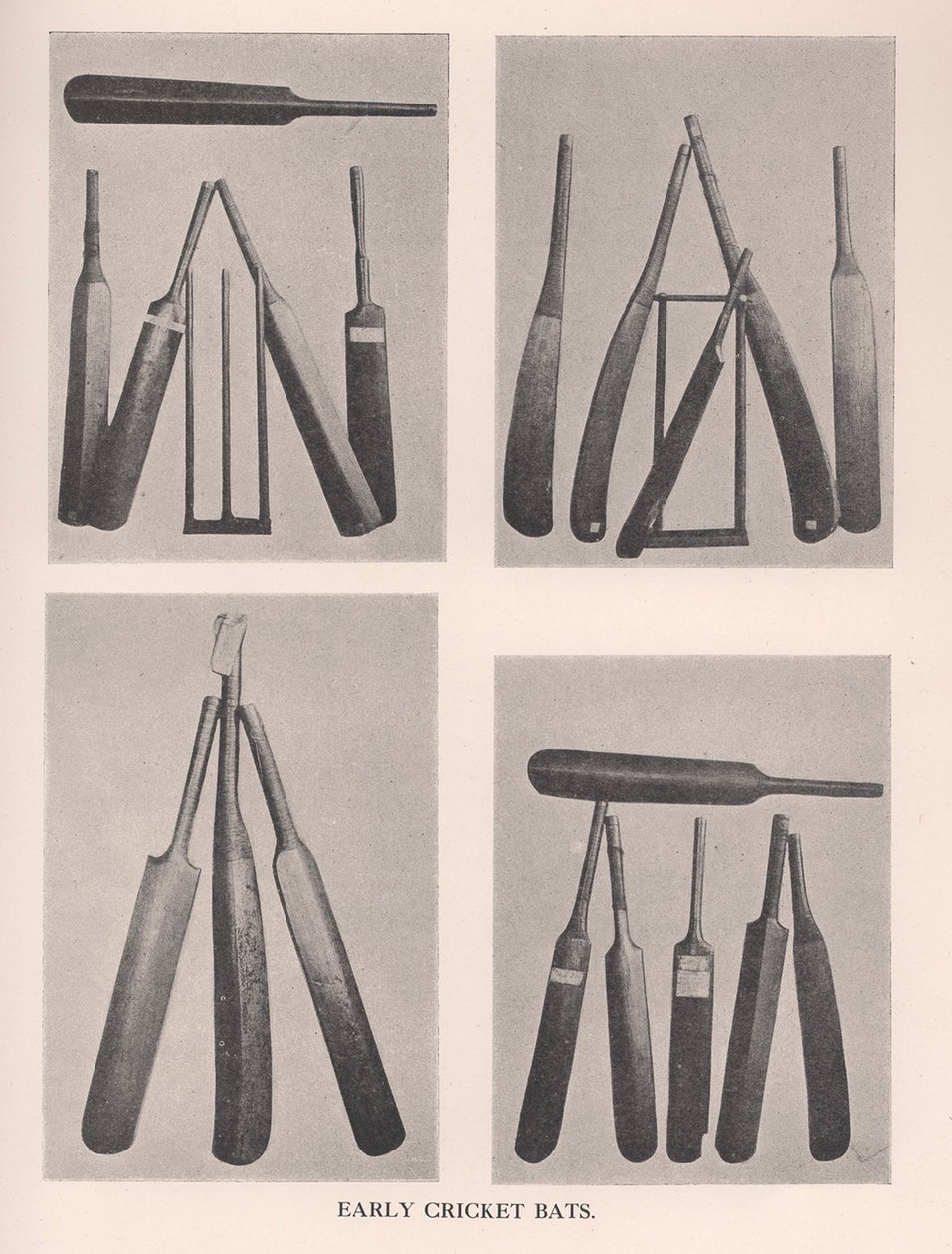 Vroege cricketbats, 1912 door Unbekannt