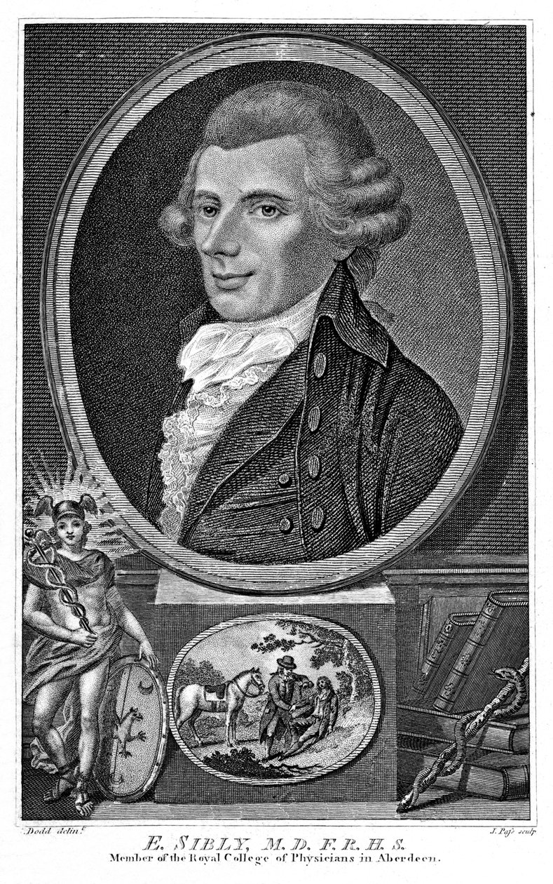 Ebenezer Sibly, Britse astroloog en arts, eind 18e eeuw door Unbekannt