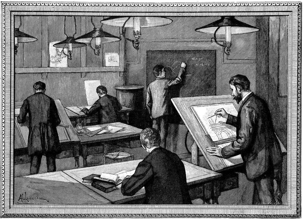 Ecole des Ponts-et-Chaussees, Parijs, 1894 door Unbekannt