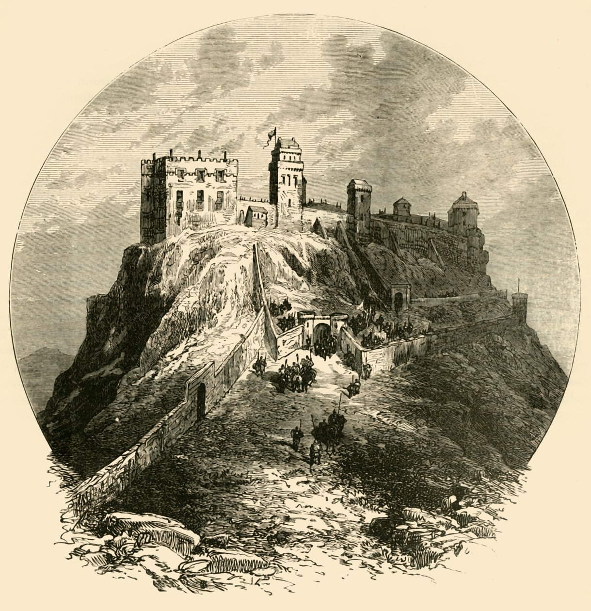 Edinburgh Castle, zoals het was voor het beleg van 1573, 1890 door Unbekannt