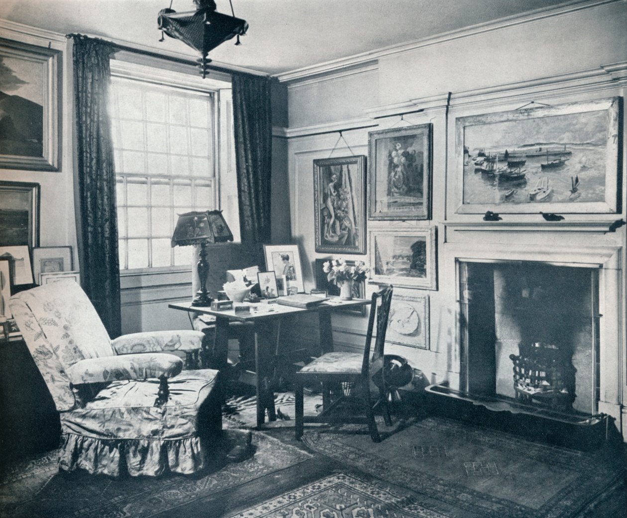 Edward Marshs woonkamer, ca. 1934 door Unbekannt