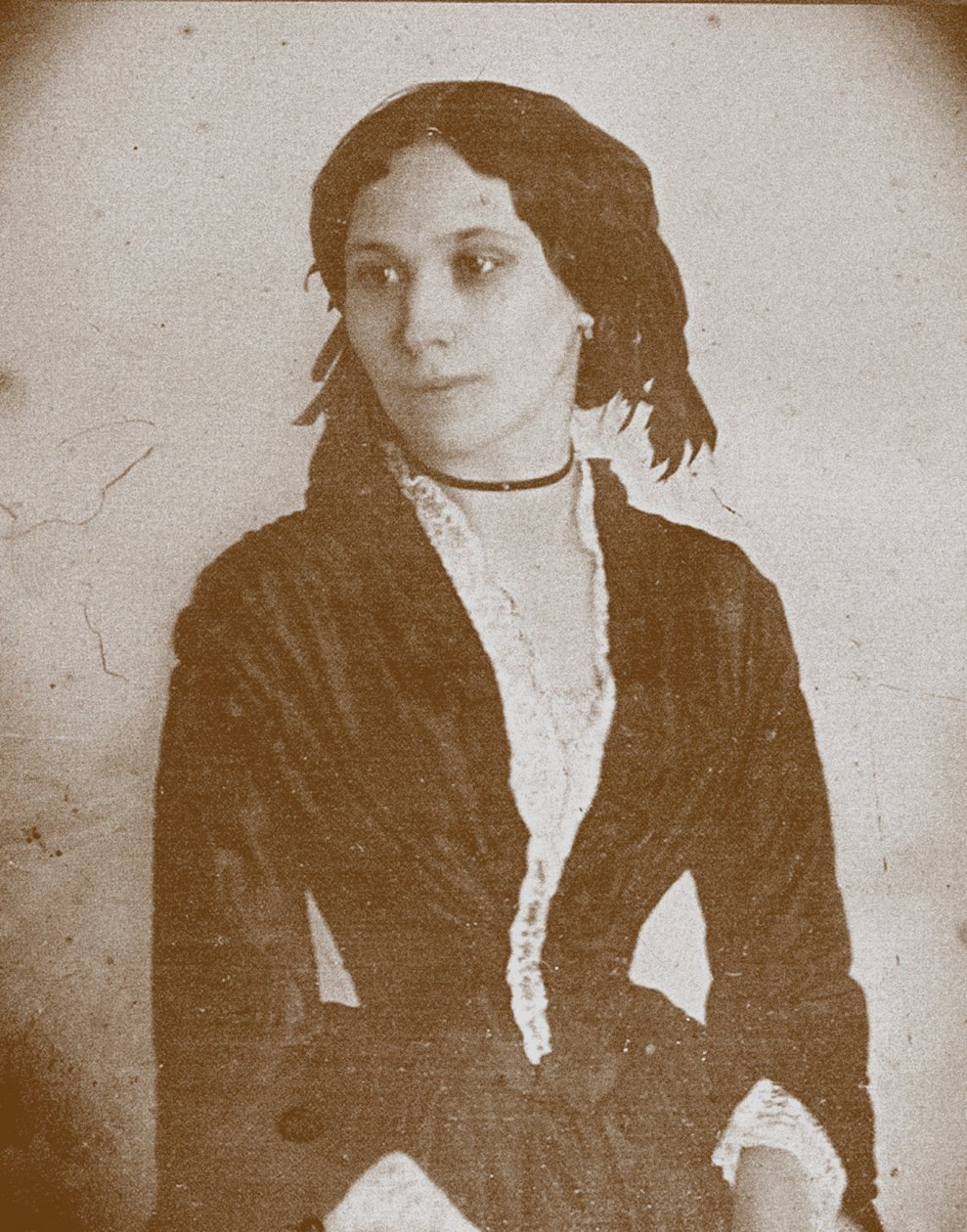 Elena Alexandrovna Denisyeva 1826-1864, ca 1860 door Unbekannt